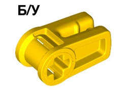! Б/У - Technic, Axle and Wire Connector, Yellow (49283 6263069) - Б/У