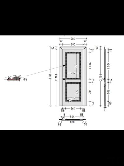Межкомнатная дверь Eternity Classic Рим, высота 2400 мм, ширина 1200 мм, каркас 42 мм, наружного открывания