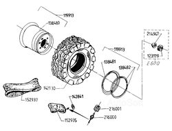 Пневматическое управляемое колесо в сборе EB-695 9210.00.00.00