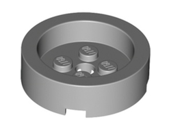 ! Б/У - Brick, Round 4 x 4 with Recessed Center and Hole, Light Bluish Gray (68325 6303438) - Б/У