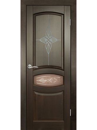 Виктория ДГОФ ЦО 2.2 Орех средний, патина "Серебро", 2000x800