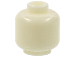 Minifigure, Head Plain - Hollow Stud, Glow In Dark White (3626c / 6006525 / 6014492 / 6014513 / 6341823)