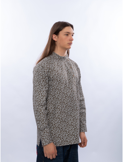 Косоворотка современная из крапивы Богатырская лён