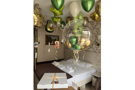 Оформление шарами номера в отеле, гостинице