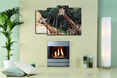 Модульная картина "Дружные жирафы"