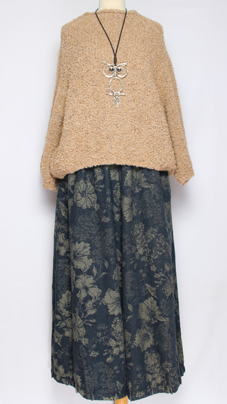 ДЖЕМПЕР КОРОТКИЙ "КИМОНО БУКЛЕ СТОЙКА" широкий рукав мокко, серо-голубой до р.54