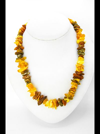 Бусы из двухцветного янтаря 05014