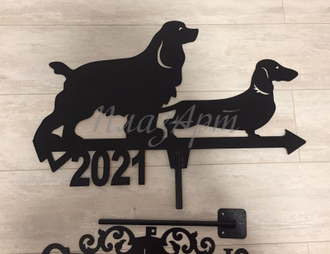 флюгер такса и спаниель