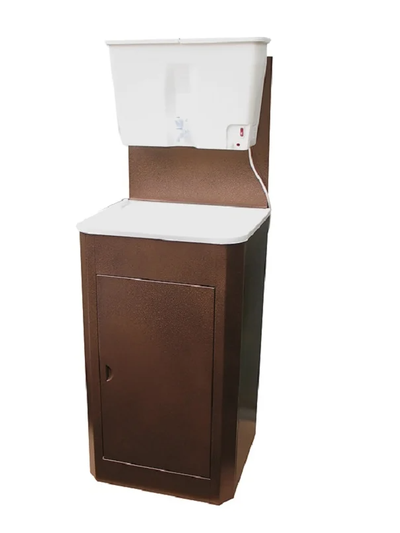 Дачный умывальник. Мойка: пластик. Нагреватель воды. Бак: 17 л. антик медь