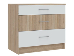 Комод Алёна 3 ящ Дуб сонома/Белый