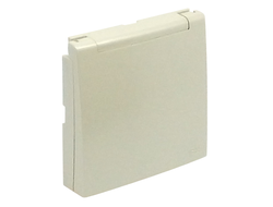 Efapel 90634 TPE, Лицевая панель розетки 2К+З, с крышкой, жемчуг