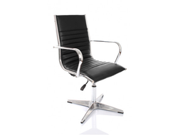 Кресло TEAM Vi base, п/л хром, пиастра, г/лифт усил., АD-5, CR, экокожа, черный