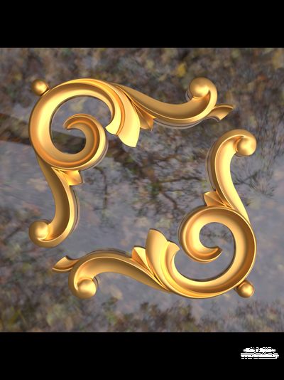 Резной уголок, 3d-model