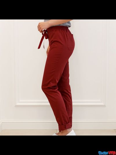 Брюки-слимы DOCLIKE SLIM DL233 Бордовые