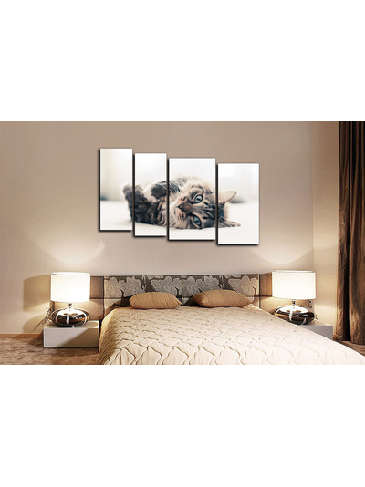 Модульная картина &quot;Нежится на диване&quot;