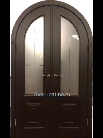 Арочная распашная дверь Grand 5  со стеклом