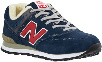 New Balance 574 Blue Red с мехом