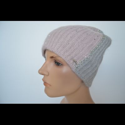 Vizio шапка 1641 CY розовая с серым