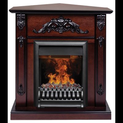 Угловой электрокамин Anita AO с очагом 3D Oregan