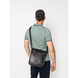 Кожаная мужская сумка Pontevico Premium black (арт. 5080-51)