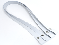 Ручки для сумки кожаные 60 см на винтах пара цвет белый