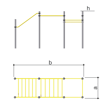 Спортивное оборудование с рукоходом Romana 501.27.01