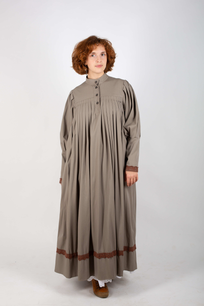 Платье «Поморское» Оливковое - шерсть смесовая