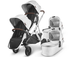 Коляска 2в1 для двойни UPPABaby Vista V2 Bryce Жемчужно-Белый (люлька 2шт и прогулка 2шт)