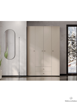 Гиза Шкаф 4х ств. Меланж/Венге