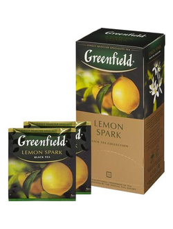 Чай Greenfield Lemon Spark черный с лимоном 25 пакетиков