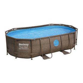 Каркасный бассейн Bestway овальный Power Steel Swim Vista Set 427 х 250 х 100 см