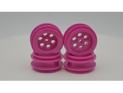 !АНАЛОГ! 3DW1 Комплект 3D дисков 40mm (4шт) для резины WPL, pink , Pink (3DW1) / 4 шт.
