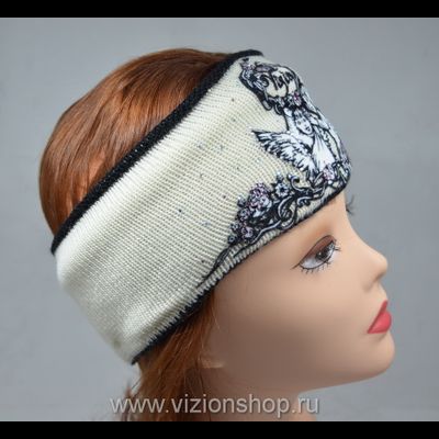Повязка на голову трикотажная Vizio Италия 4902 белая