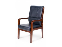 Кресло офисное Модер черная экокожа/дерево