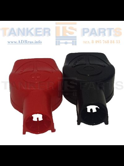 Комплект крышек клемм АКБ (термопластик, черная и красная)