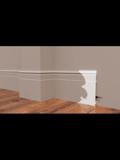 Напольный плинтус Decor-Dizayn DD725, для покраски, влагостойкий, ударопрочный, 2 метра