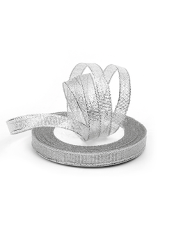 Лента метал. с люрексом/парча 12мм (серебро), 22,8м