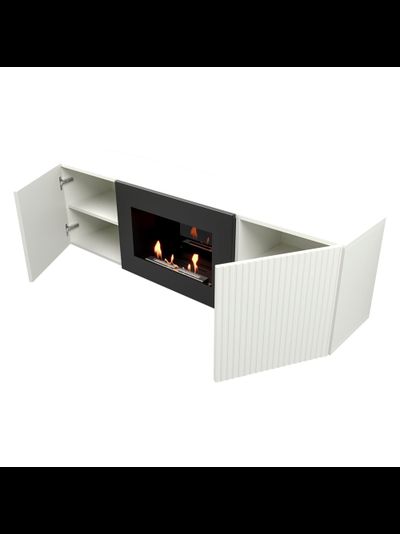 Тумба с биокамином Firelight BFP/P-1400L белая