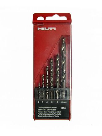 Сверло спиральное HILTI 4,5,6,8,10 набор (305033)