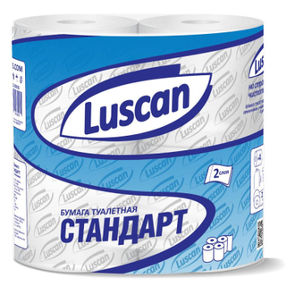 Бумага туалетная Luscan Standart 2сл бел вторич втул 21,88м 175л 8рул/уп