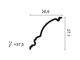 Карниз C336 - 27,1*26,6*200см