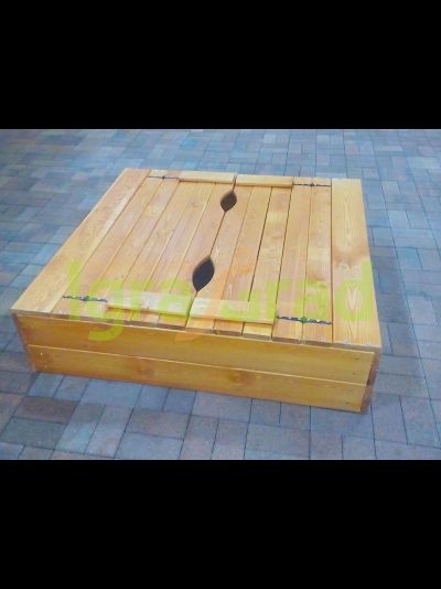 Деревянная песочница IgraGrad с крышкой