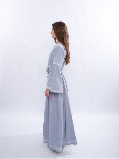 Платье &quot;Царевна Лебедь&quot; небесное из крапивы