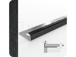 Профиль окантовочный для плитки Лука К 10НСБ(304).2700.015 Брашинг черный