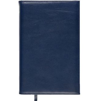 Кожаный ежедневник недатированный Prestige, 150х240, 352стр (синяя кожа)