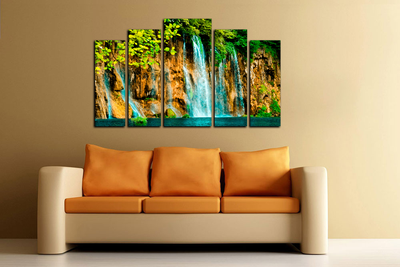 Модульная картина "Водопад"