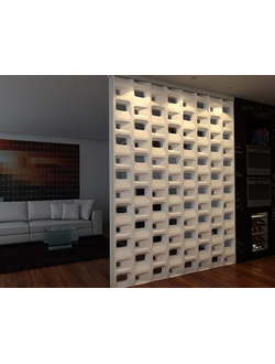 Каталог декоративных 3D блоков для перегородок из гипса от компании WallArt