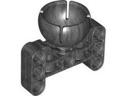 Technic, Steering Ball Joint Large Receptacle with H-Shape Perpendicular Thick Liftarm, Pearl Dark Gray (39370 / 6317441)