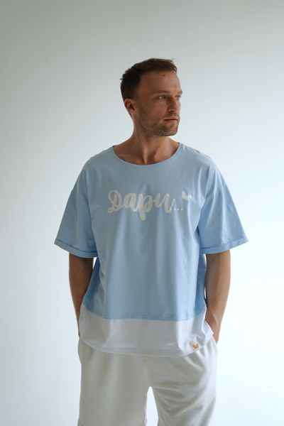 МУЖСКАЯ ФУТБОЛКА ГОЛУБАЯ "ДАРИ"