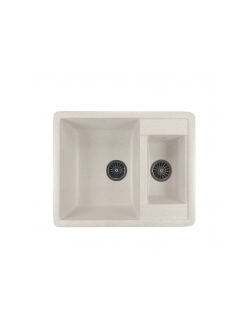 Мойка из искусственного мрамора MIXLINE ML-GM21 двухчашевая 485*600*190мм